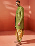 Men's Green Silk Blend Sherwani Set
