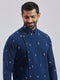 Men's Navy Blue Cotton Kurta