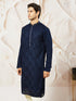 Men's Navy Blue Georgette Kurta