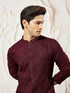 Men's Wine Georgette Kurta