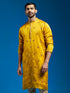 Men's Mustard Silk Blend Kurta