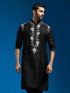 Men's Black Viscose Kurta