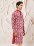 Men's Maroon Georgette Kurta