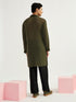 Men's Mehendi Green Lycra Kurta And Pyjama Set