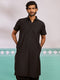 Men's Black Viscose Kurta