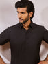 Men's Black Viscose Kurta