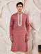 Men's Rose Pink Silk Blend Kurta