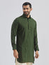 Men's Bottle Green Silk Blend Kurta