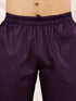 Men's Purple Cotton Blend Kurta Pyjama Set