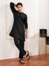 Men's Black Viscose Kurta