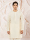 Men's Cream Viscose Kurta