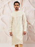 Men's Cream Silk Blend Kurta
