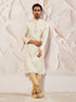 Men's Cream Silk Blend Kurta