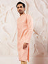 Men's Pink Silk Blend Kurta