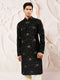 Men's Black Silk Blend Kurta