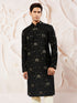 Men's Black Silk Blend Kurta