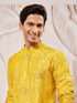 Men's Mustard Silk Blend Kurta