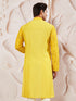 Men's Mustard Silk Blend Kurta