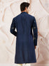 Men's Navy Blue Silk Blend Kurta
