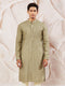 Men's Chiku Silk Blend Kurta