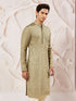 Men's Chiku Silk Blend Kurta