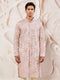 Men's Pink Silk Blend Kurta