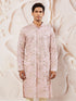 Men's Pink Silk Blend Kurta