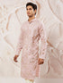 Men's Pink Silk Blend Kurta