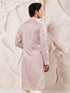 Men's Pink Silk Blend Kurta