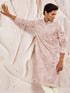 Men's Pink Silk Blend Kurta