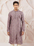 Men's Lavender Tissue Silk Kurta