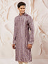 Men's Lavender Tissue Silk Kurta