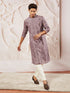 Men's Lavender Tissue Silk Kurta