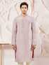 Men's Lavender Tissue Silk Kurta