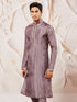 Men's Lavender Tissue Silk Kurta