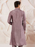 Men's Lavender Tissue Silk Kurta