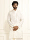 Men's Cream Tissue Silk Kurta