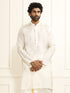 Men's Cream Tissue Silk Kurta