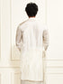 Men's Cream Tissue Silk Kurta