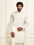 Men's Cream Tissue Silk Kurta