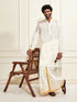 Men's Cream Tissue Silk Kurta