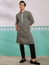 Men's Black Rayon Kurta