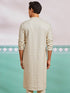 Men's Off White Rayon Kurta
