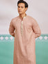 Men's Peach Rayon Kurta