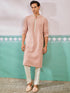 Men's Peach Rayon Kurta