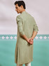 Men's Pista Green Rayon Kurta