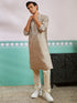 Men's Gray Silk Blend Kurta