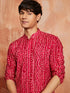 Men's Pink Rayon Kurta