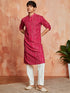 Men's Pink Rayon Kurta