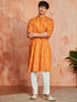 Men's Mustard Rayon Kurta And Pyjama Set